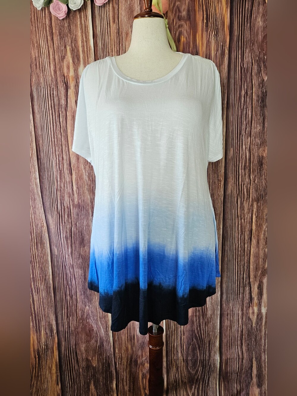 NWT Lane Bryant Slub Knit Ombre Tee Plus Size 18/20